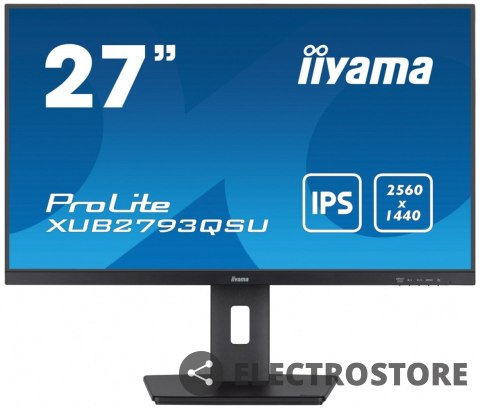 IIYAMA Monitor 27 cali XUB2793QSU-B7 IPS, QHD, HAS(150mm), 100Hz, 300cd