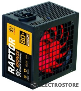 Rebeltec Zasilacz ATX RAPTOR 600W BRONZE 80+,Single Rail, DC-DC