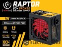 Rebeltec Zasilacz ATX RAPTOR 600W BRONZE 80+,Single Rail, DC-DC