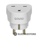 Savio Adapter podróżny, gniazdo UK wtyk EU AP-02