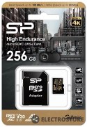 Silicon Power Karta pamięci microSDXC High Endurance 256GB V30 UHS-1 U3 A1 24/7 + ADAPTER microSD-SD