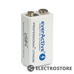 EverActive Akumulator 6F22/9V Li-ion 550 mAh USB-C