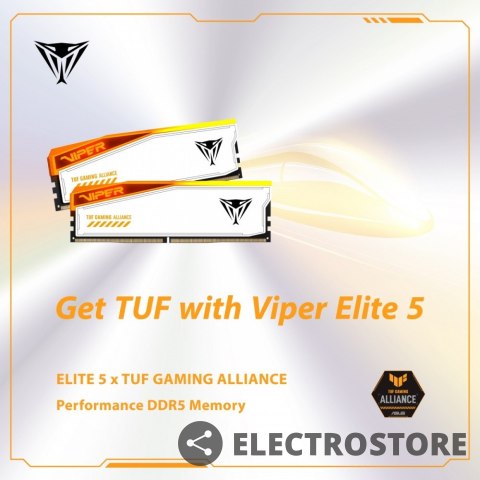 Patriot Pamięć DDR5 Viper Elite 5 RGB TUF 32GB/6600 (2x16GB) CL34 Patriot Pamięć DDR5 Viper Elite 5 RGB TUF 32GB/6600 (2x16GB) CL34