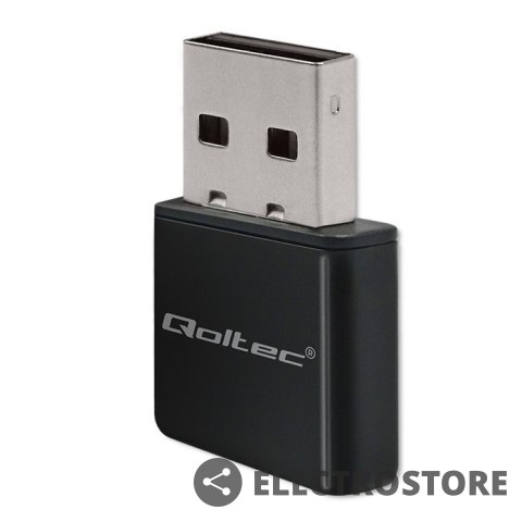 Qoltec Bezprzewodowy ultra szybki mini adapter NANO WiFi | Standard N | USB 2.0 | 300Mbps