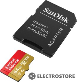 SanDisk Karta pamięci Extreme microSDXC 64GB 170/80 MB/s A2 V30 U3