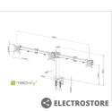 Techly Uchwyt biurkowy LCD/LED 13-24 cali potrójny 3x10kg, czarny