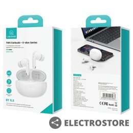 USAMS Słuchawki Bluetooth TWS 5.3 X-Don Series Dual microfon ENC białe