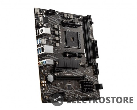 MSI Płyta główna A520M PRO AM4 2DDR4 DP/VGA/HDMI USB 3.2 mATX MSI Płyta główna A520M PRO AM4 2DDR4 DP/VGA/HDMI USB 3.2 mATX