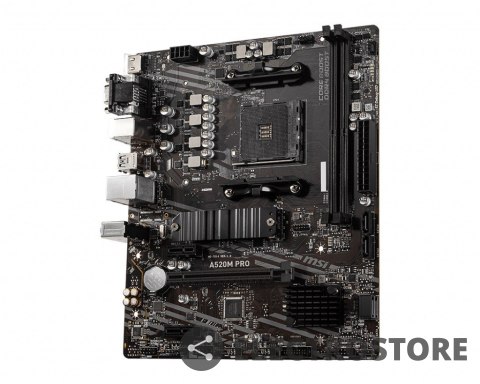 MSI Płyta główna A520M PRO AM4 2DDR4 DP/VGA/HDMI USB 3.2 mATX MSI Płyta główna A520M PRO AM4 2DDR4 DP/VGA/HDMI USB 3.2 mATX