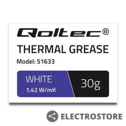 Qoltec Pasta termoprzewodząca | 1.42W/m-K | 30g | biała