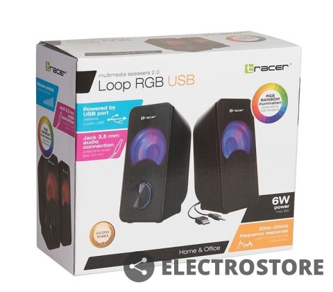 Tracer Głośniki 2.0 Loop RGB USB Tracer Głośniki 2.0 Loop RGB USB