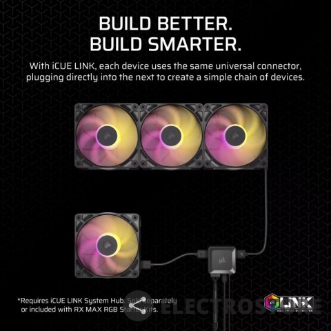 Corsair Wentylator iCUE LINK RX140 MAX RGB 140mm Single Fan Corsair Wentylator iCUE LINK RX140 MAX RGB 140mm Single Fan
