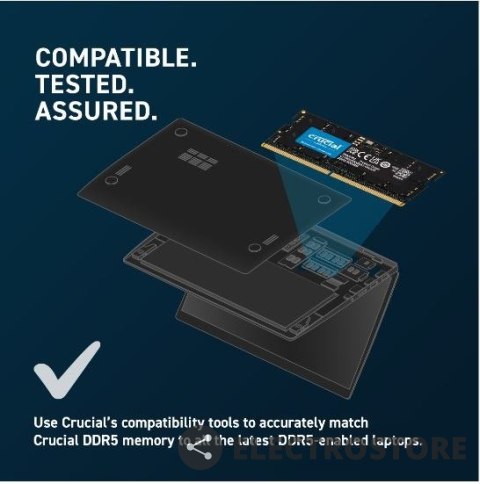 Crucial Pamięć do notebooka DDR5 SODIMM 48GB(2*24) /5600 CL46 (16Gbit) Crucial Pamięć do notebooka DDR5 SODIMM 48GB(2*24) /5600 CL46 (16Gbit)