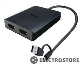 I-tec Adapter USB-A/USB-C Dual 4K/60 Hz HDMI Video