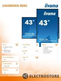 IIYAMA Monitor 43 LH4360UHS-B2A 24/7, 500cd, 4K, VA, Wifi, 6.5ms, 3xHDMI, 2xUSBR, J45, RS-232C