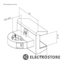 Maclean Uchwyt na listwę zasilacza MC-994 uniwersalny do słupka