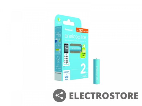 Panasonic Eneloop akumulator lite AAA 550 mAh 2 szt DECT