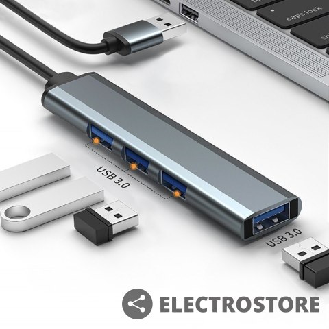 Qoltec HUB adapter USB 3.0 4w1 | 4x USB 3.0 Qoltec HUB adapter USB 3.0 4w1 | 4x USB 3.0