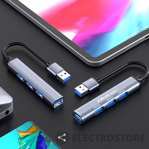 Qoltec HUB adapter USB 3.0 4w1 | 4x USB 3.0 Qoltec HUB adapter USB 3.0 4w1 | 4x USB 3.0