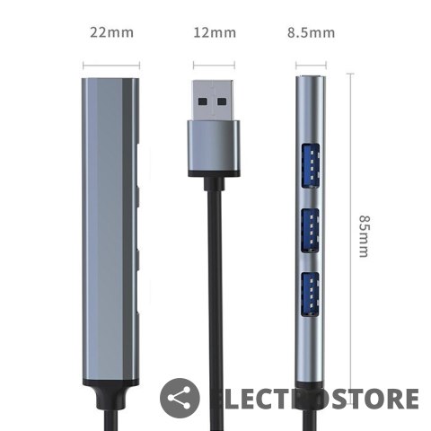 Qoltec HUB adapter USB 3.0 4w1 | 4x USB 3.0 Qoltec HUB adapter USB 3.0 4w1 | 4x USB 3.0