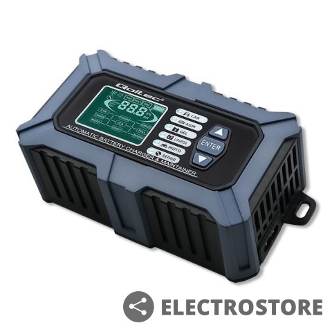 Qoltec Inteligentna mikroprocesorowa ładowarka z testerem baterii i funkcją naprawy 12V | 6A | LCD | Prostownik do akumulatora AGM LiFe Qoltec Inteligentna mikroprocesorowa ładowarka z testerem baterii i funkcją naprawy 12V | 6A | LCD | Prostownik do akumulatora AGM LiFe