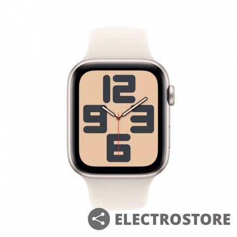 Apple Watch SE GPS + Cellular, koperta 40 mm z aluminium w kolorze księżycowej poświaty z paskiem sportowym w kolorze księżycowej pośw Apple Watch SE GPS + Cellular, koperta 40 mm z aluminium w kolorze księżycowej poświaty z paskiem sportowym w kolorze księżycowej pośw