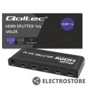 Qoltec Aktywny rozdzielacz Splitter 4 x HDMI 4K x 2K | 3.4Gb/s