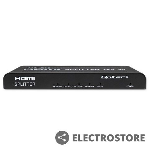 Qoltec Aktywny rozdzielacz Splitter 4 x HDMI 4K x 2K | 3.4Gb/s Qoltec Aktywny rozdzielacz Splitter 4 x HDMI 4K x 2K | 3.4Gb/s