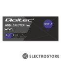 Qoltec Aktywny rozdzielacz Splitter 4 x HDMI 4K x 2K | 3.4Gb/s