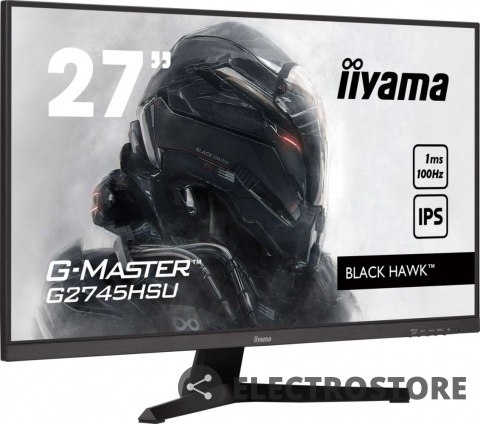IIYAMA Monitor 27 cali G2745HSU-B2 IPS,FHD,100Hz,1ms,2xUSB,300cd IIYAMA Monitor 27 cali G2745HSU-B2 IPS,FHD,100Hz,1ms,2xUSB,300cd