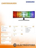 Samsung Monitor 49 cali ViewFinity S95UC VA 5120x1440 DQHD 32:9 2xHDMI 1xDP 1xUSB-C (90W) 3xUSB 3.0 LAN 5ms PinP/PbyP 120Hz HAS gł. zakr