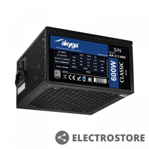 AKYGA Zasilacz AK-C1-600 ATX 600W PRO SERIA A