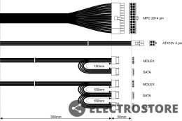 AKYGA Zasilacz ATX 400W AK-B1-400 P4 3x SATA 2x Molex PPFC FAN 12CM