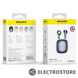 AWEI Słuchawki Bluetooth 5.3 T68 TWS ENC Czarne