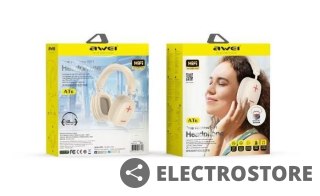AWEI Słuchawki Bluetooth nauszne AT6 Beżowe