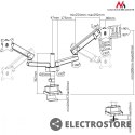 Maclean Uchwyt biurkowy na 2 monitory MC-812