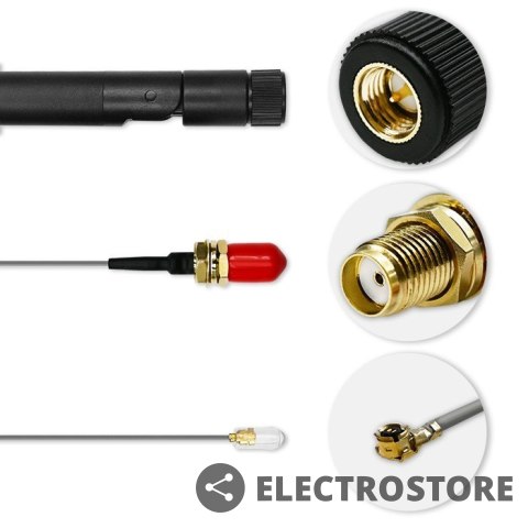 Qoltec Antena Wi-Fi 2.4/2.5GHz | 5.1/5.8GHz | 5dBi | dookólna | wewnętrzna Qoltec Antena Wi-Fi 2.4/2.5GHz | 5.1/5.8GHz | 5dBi | dookólna | wewnętrzna