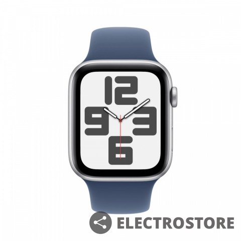 Apple Watch SE GPS + Cellular, koperta 44 mm z aluminium w kolorze srebrnym z paskiem sportowym w kolorze denim - rozmiar M/L Apple Watch SE GPS + Cellular, koperta 44 mm z aluminium w kolorze srebrnym z paskiem sportowym w kolorze denim - rozmiar M/L