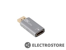 Lanberg Adapter Displayport(M)- HDMI(F)8K srebrny