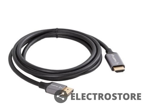 Lanberg Kabel Displayport(M)-HDMI(M)1.8M 4K czarno-srebrny