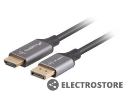 Lanberg Kabel Displayport(M)-HDMI(M)1.8M 4K czarno-srebrny