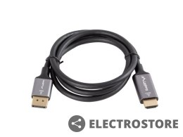 Lanberg Kabel Displayport(M)-HDMI(M) 1M 4K czarno-srebrny