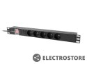 Lanberg Listwa zasilająca rack PDU 19 cali 1U 16A 5x230V 2m czarna C14