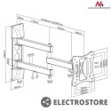 Maclean Uchwyt do telewizora lub monitora 13-27" 15 kg uniwersalny MC-719 czarny max vesa 100x100