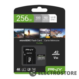 PNY Karta pamięci MicroSDXC 256GB P-SDU256V32100PRO-GE