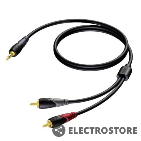 PROCAB Kabel 3,5 mm Jack Męski Stereo - 2x RCA/Cinch Męski 3 m - CLA711/3