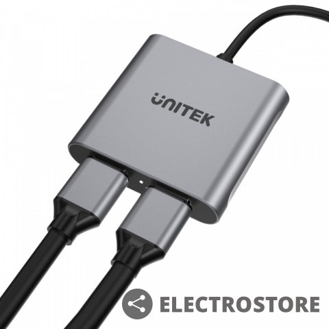 Unitek Adapter USB-C - 2x HDMI 2.0; 4K MST; M/F Unitek Adapter USB-C - 2x HDMI 2.0; 4K MST; M/F