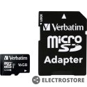 Verbatim Karta Micro SDHC 16GB Class10 UHS-I + Adapter