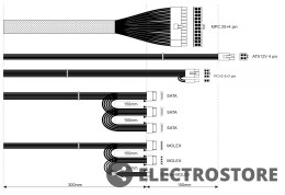 AKYGA Zasilacz ATX 500W AK-B1-500 P4 PCI-E 6+2 pin 3x SATA 2x Molex PPFC FAN 12cm