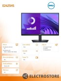 Dell Monitor E2425HS 23.8 cala VA LED FHD/(1920x1080)/16:9/DP/HDMI/VGA/Głośniki/3Y